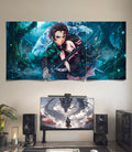 Tanjiro Nezuko Forest Battle Split | Demon Slayer | 3 Panel Wall Art