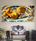 Zenitsu Lightning Strike | Demon Slayer | 3 Panel Wall Art