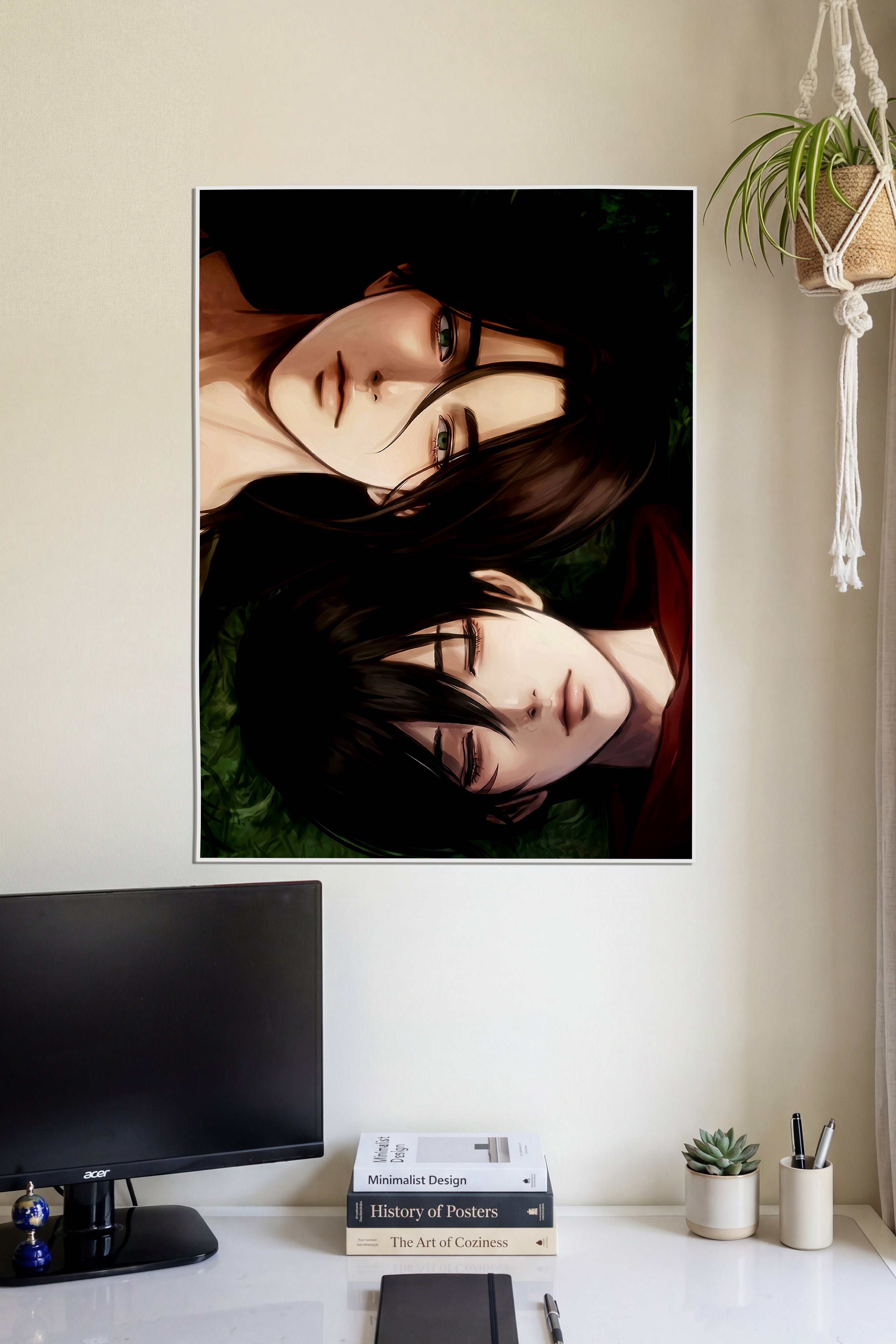 Eren Mikasa Peaceful Moments | Anime Wall Art
