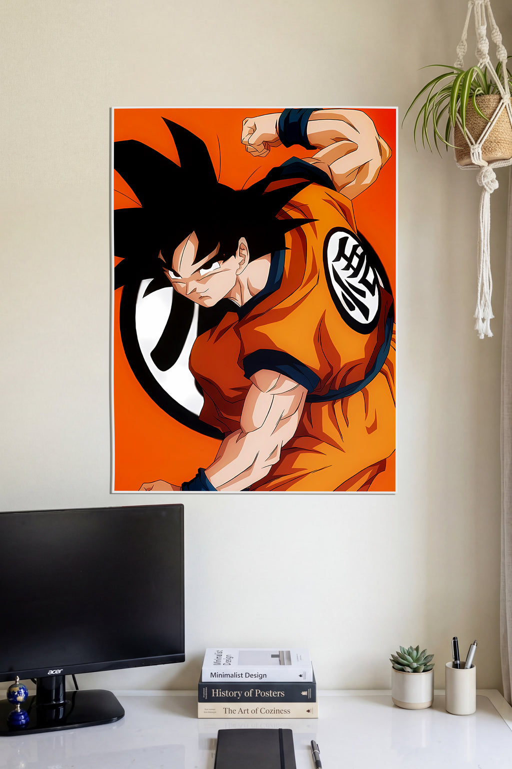 Goku Battle Ready Poster | Anime Wall Art