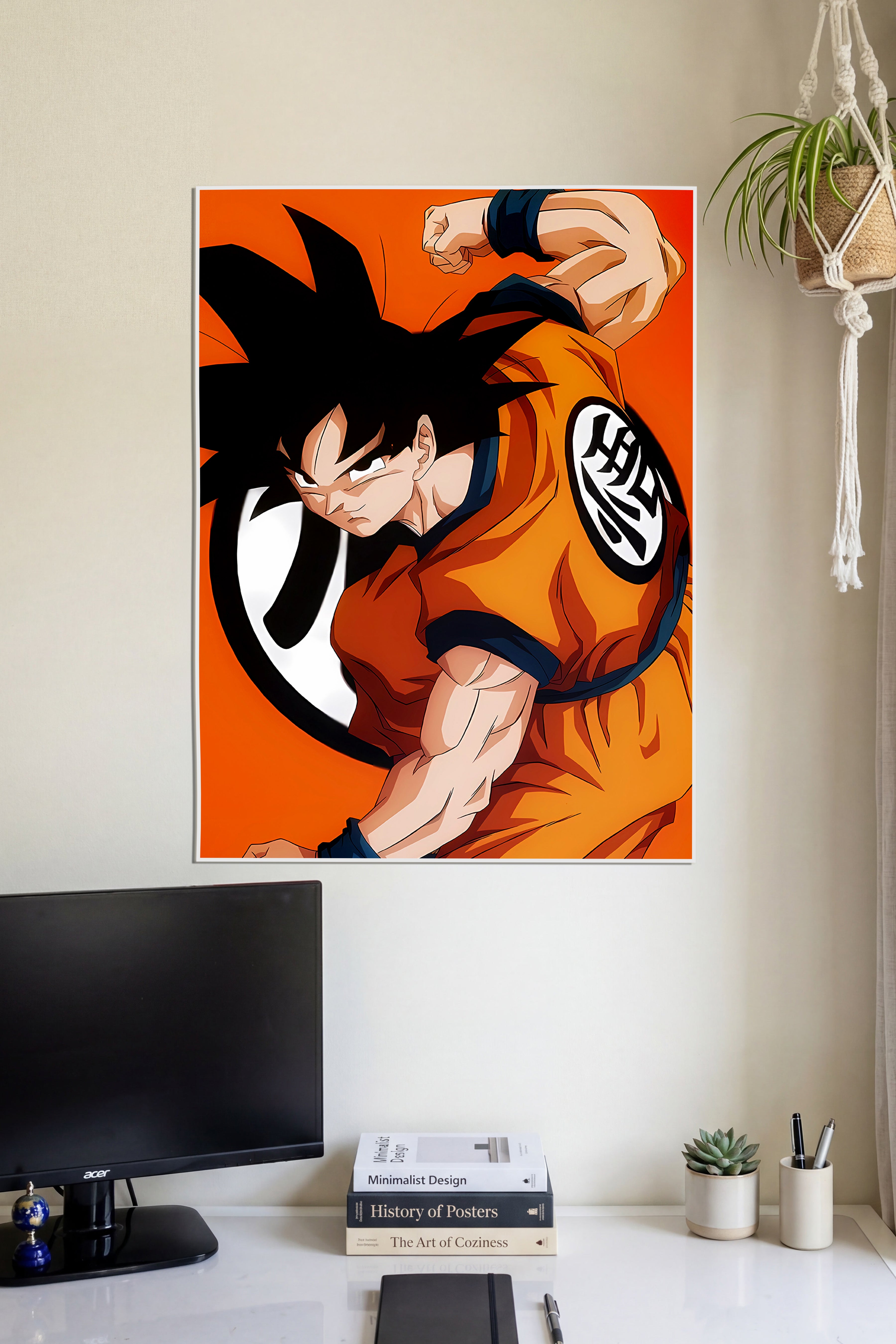 Goku Battle Ready Poster | Anime Wall Art