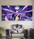 Gojo Infinity Purple Energy | Jujutsu Kaisen | 3 Panel Wall Art
