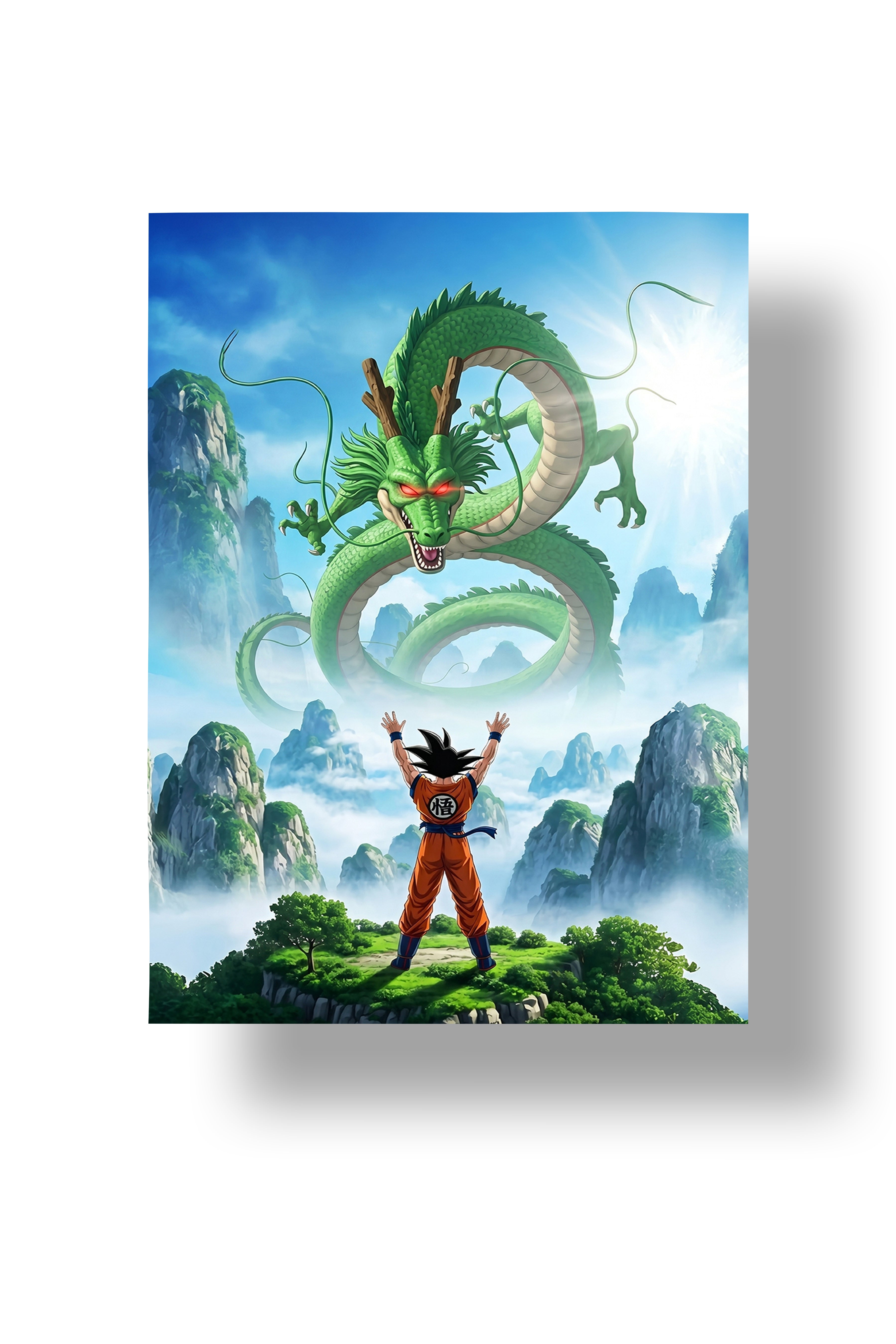 Goku Shenron Divine Summon | Anime Wall Art