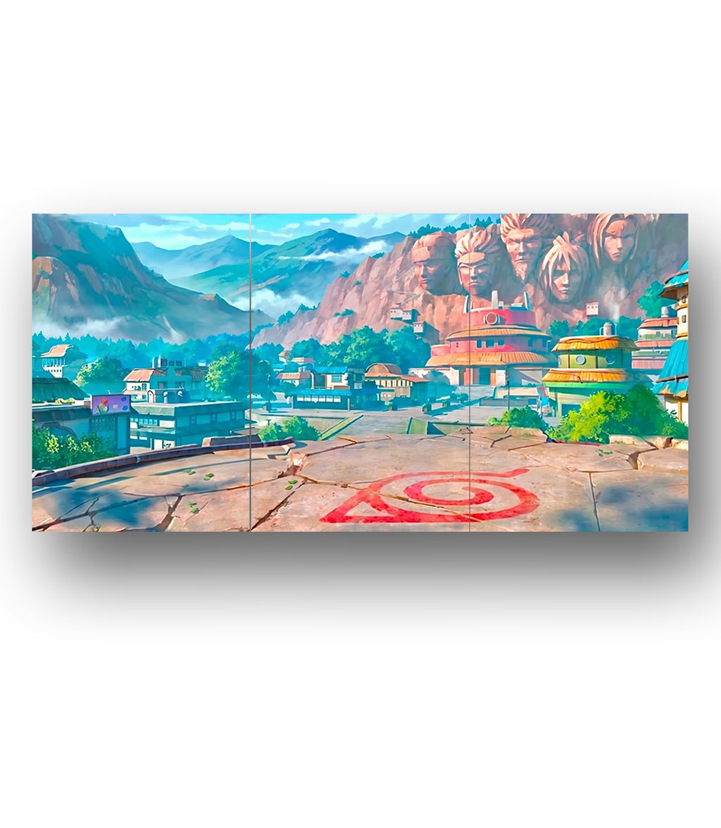 Hidden Leaf Village Konoha | Naruto | 3 Panel Wall Art
