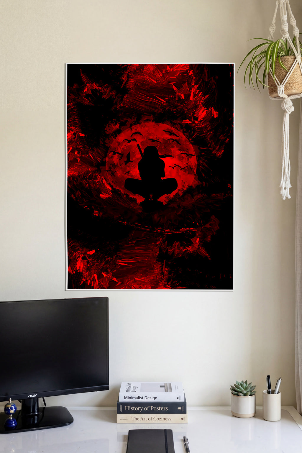 Itachi Blood Moon Poster | Anime Wall Art
