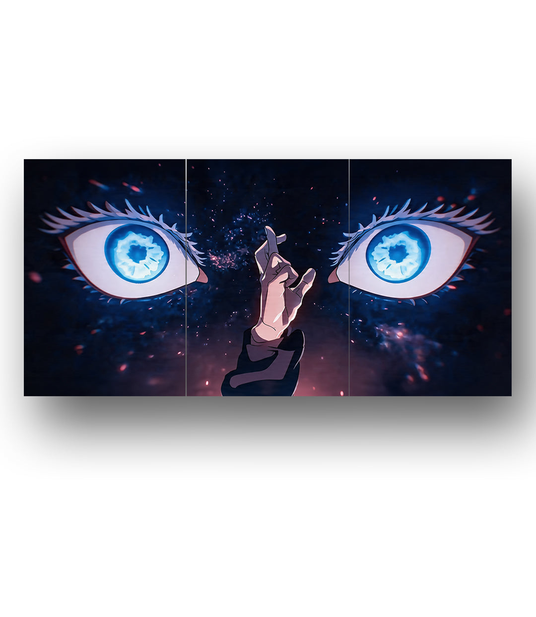 Jujutsu Kaisen Gojo Eyes Limitless Power | 3 Panel Wall Art