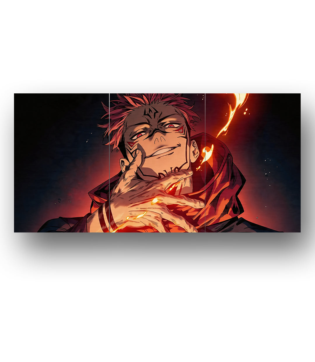 Jujutsu Kaisen Sukuna King of Curses | 3 Panel Wall Art