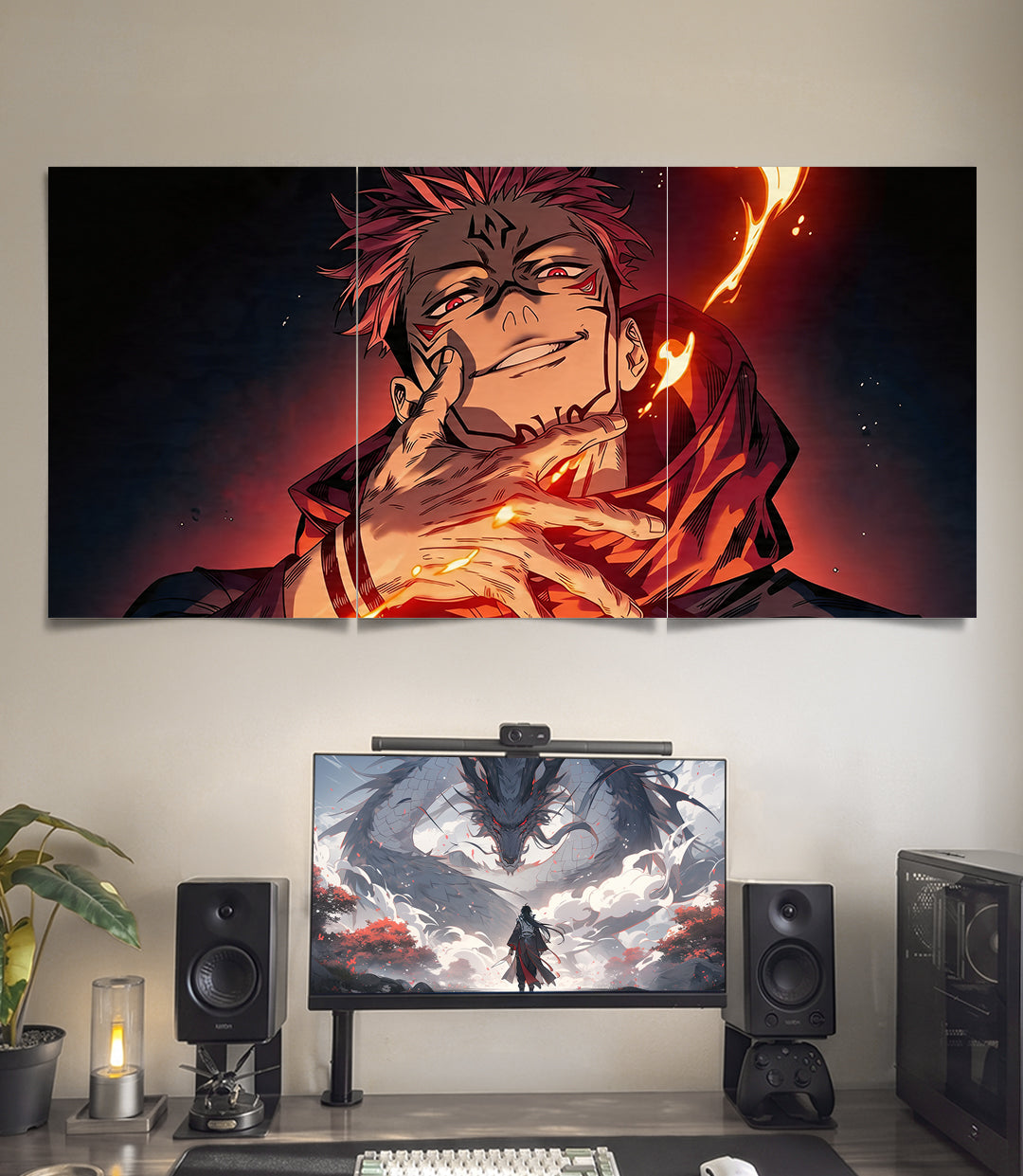 Jujutsu Kaisen Sukuna King of Curses | 3 Panel Wall Art