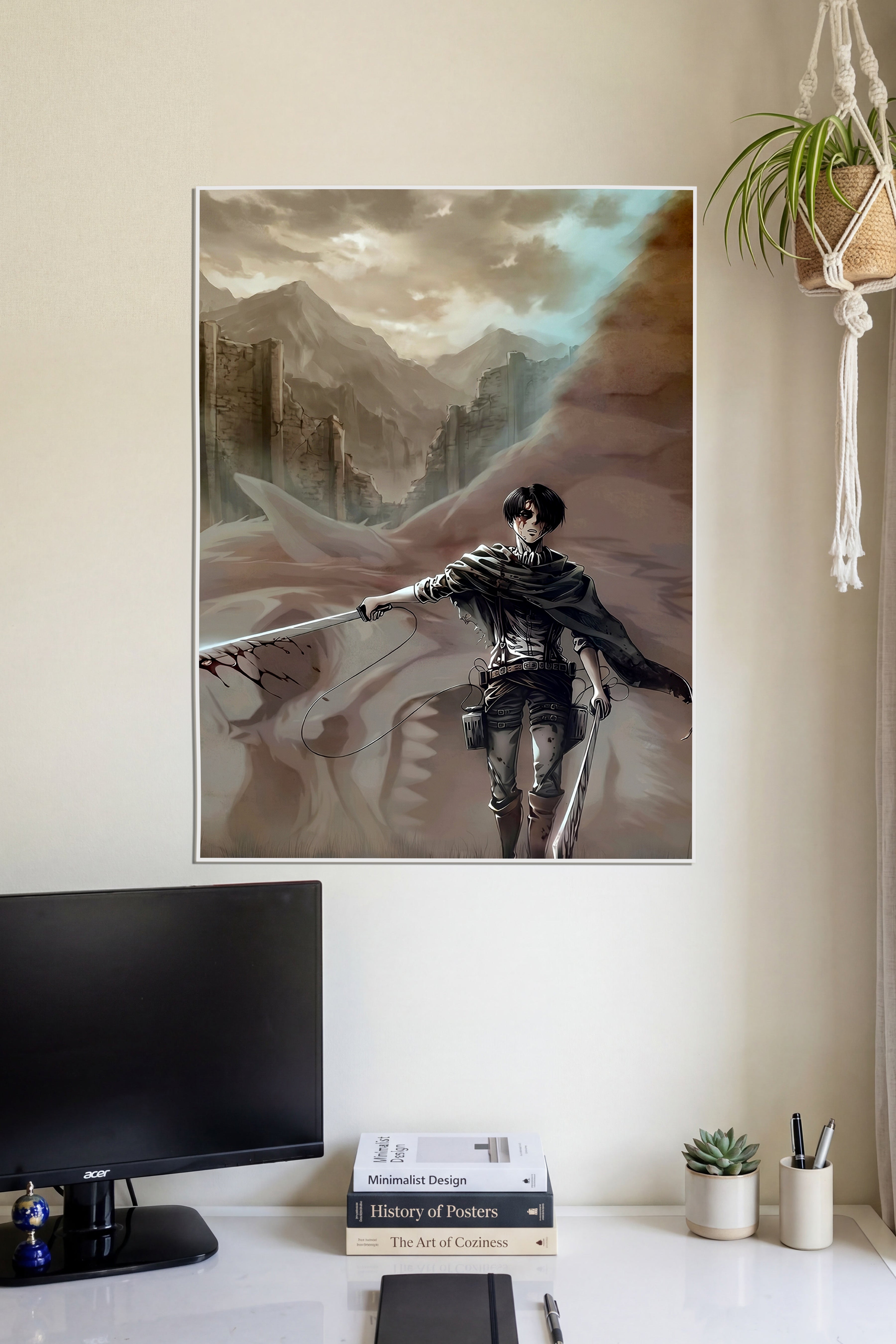 Levi Ackerman Titan Slayer | Attack on Titan | Anime Wall Art