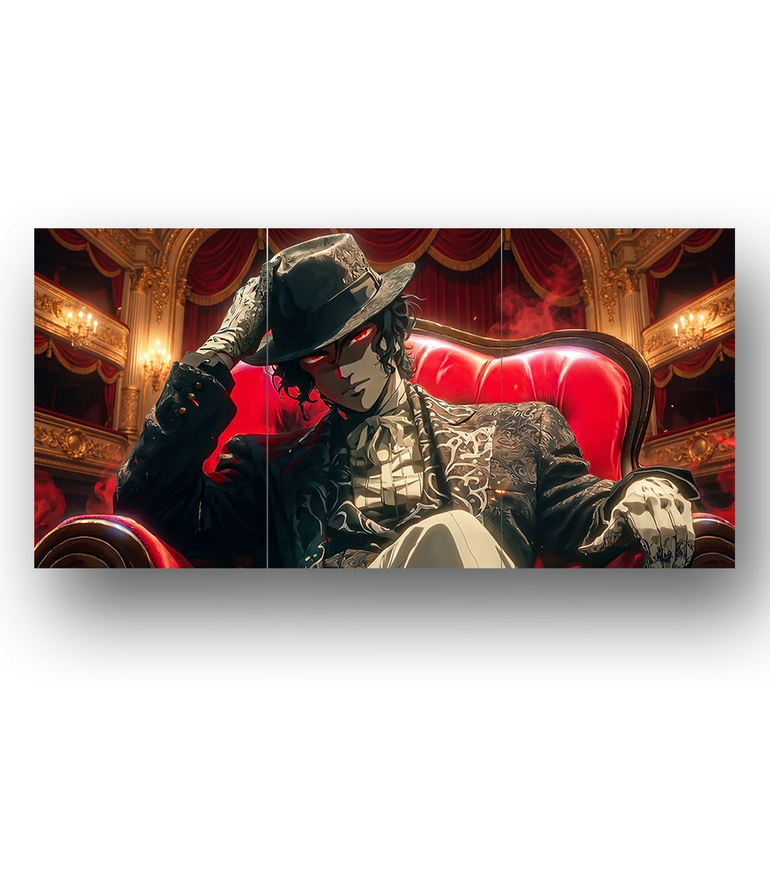 Muzan Kibutsuji Throne | Demon Slayer | 3 Panel Wall Art