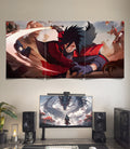 Naruto Madara Uchiha Battle Split | 3 Panel Wall Art