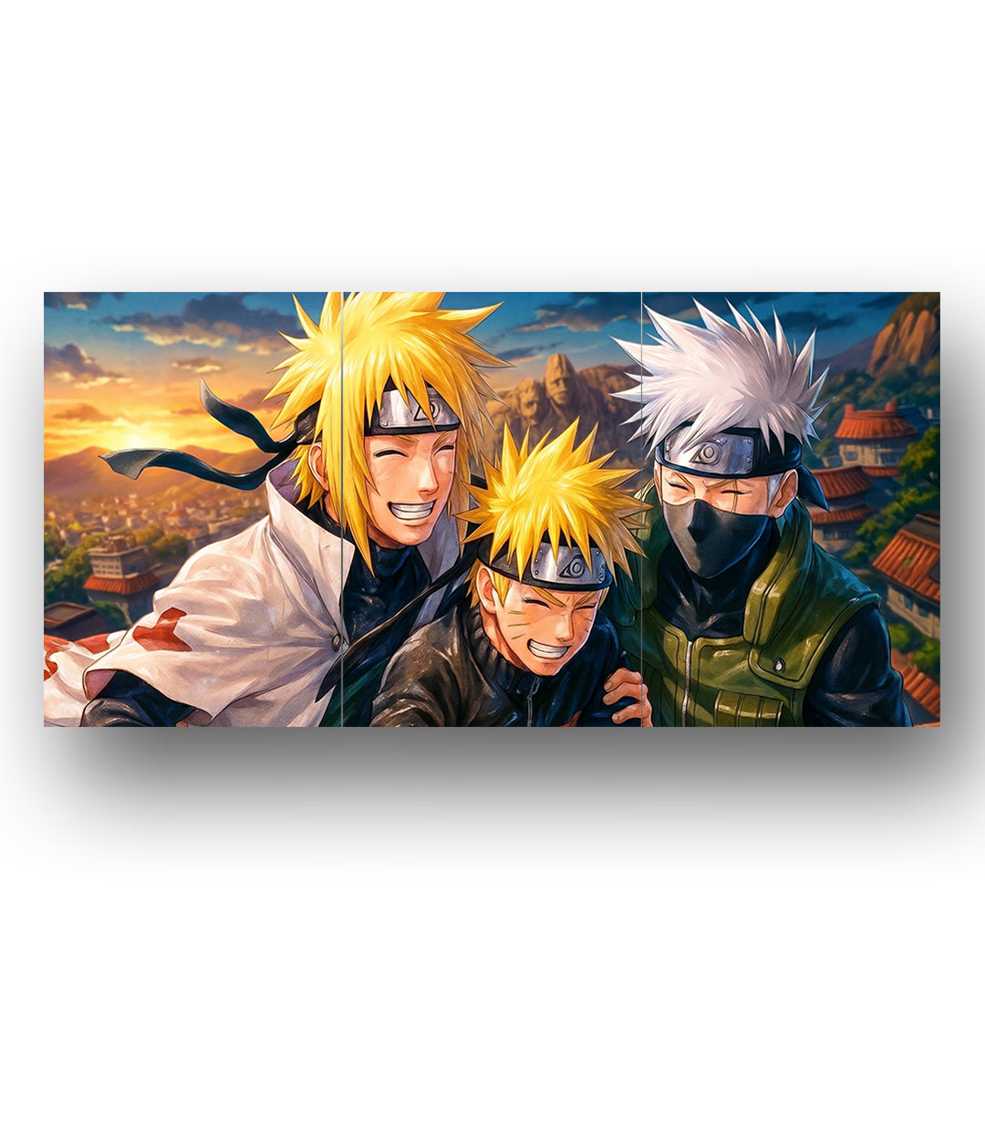 Naruto Minato Kakashi Legacy | Naruto | 3 Panel Wall Art