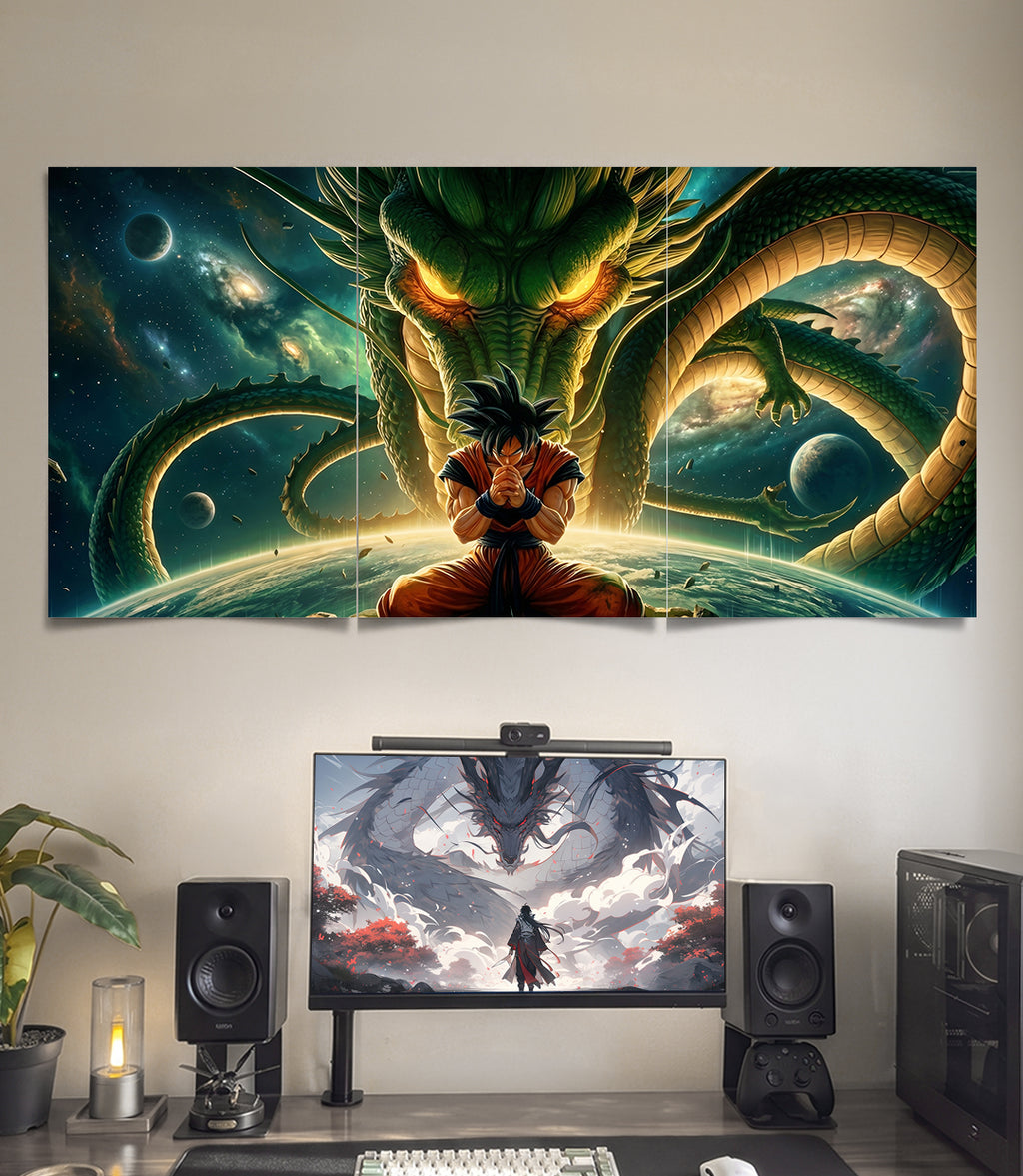 Shenron Cosmic | Dragon Ball | 3 Panel Wall Art