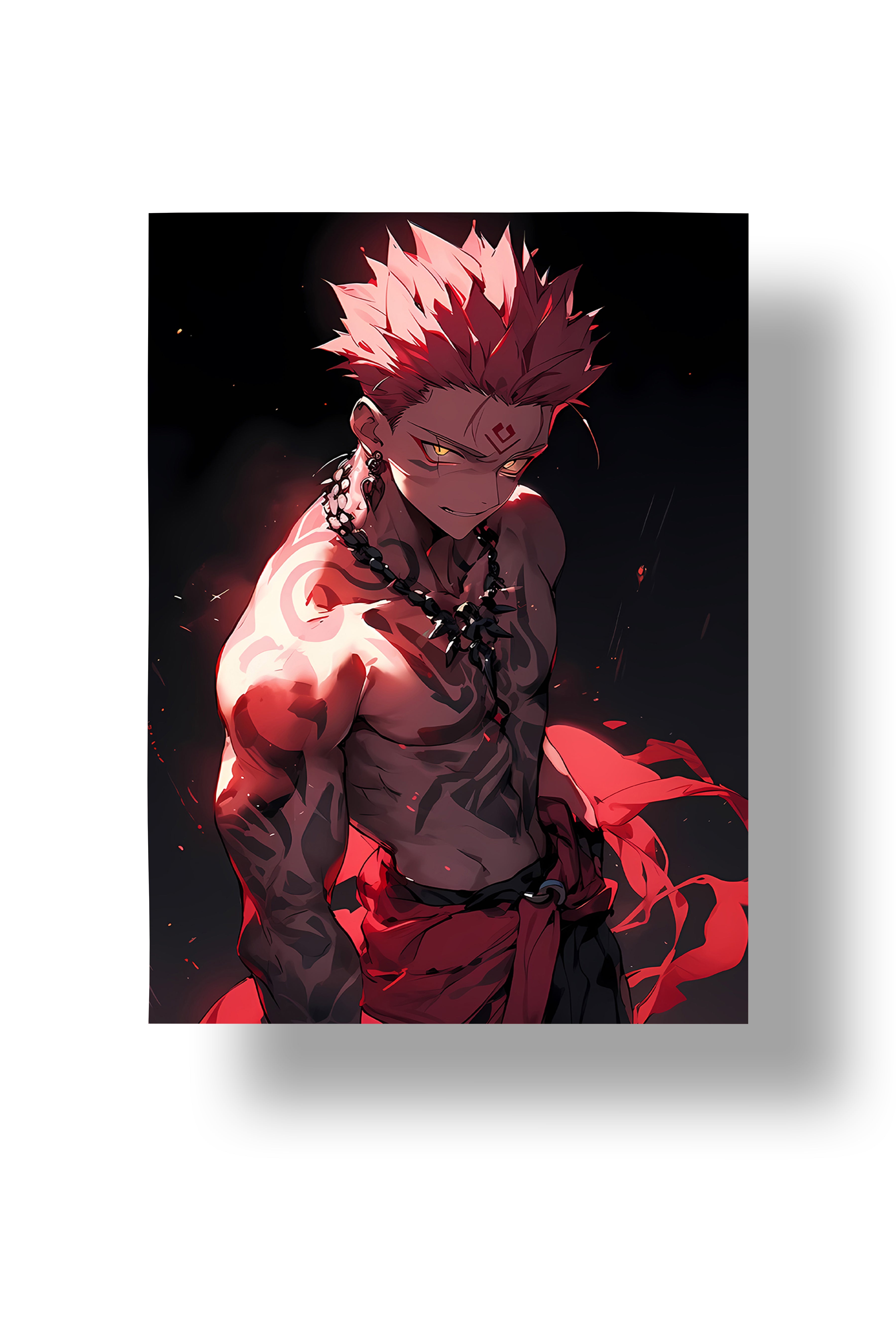 Sukuna Cursed Aura Poster | Anime Wall Art