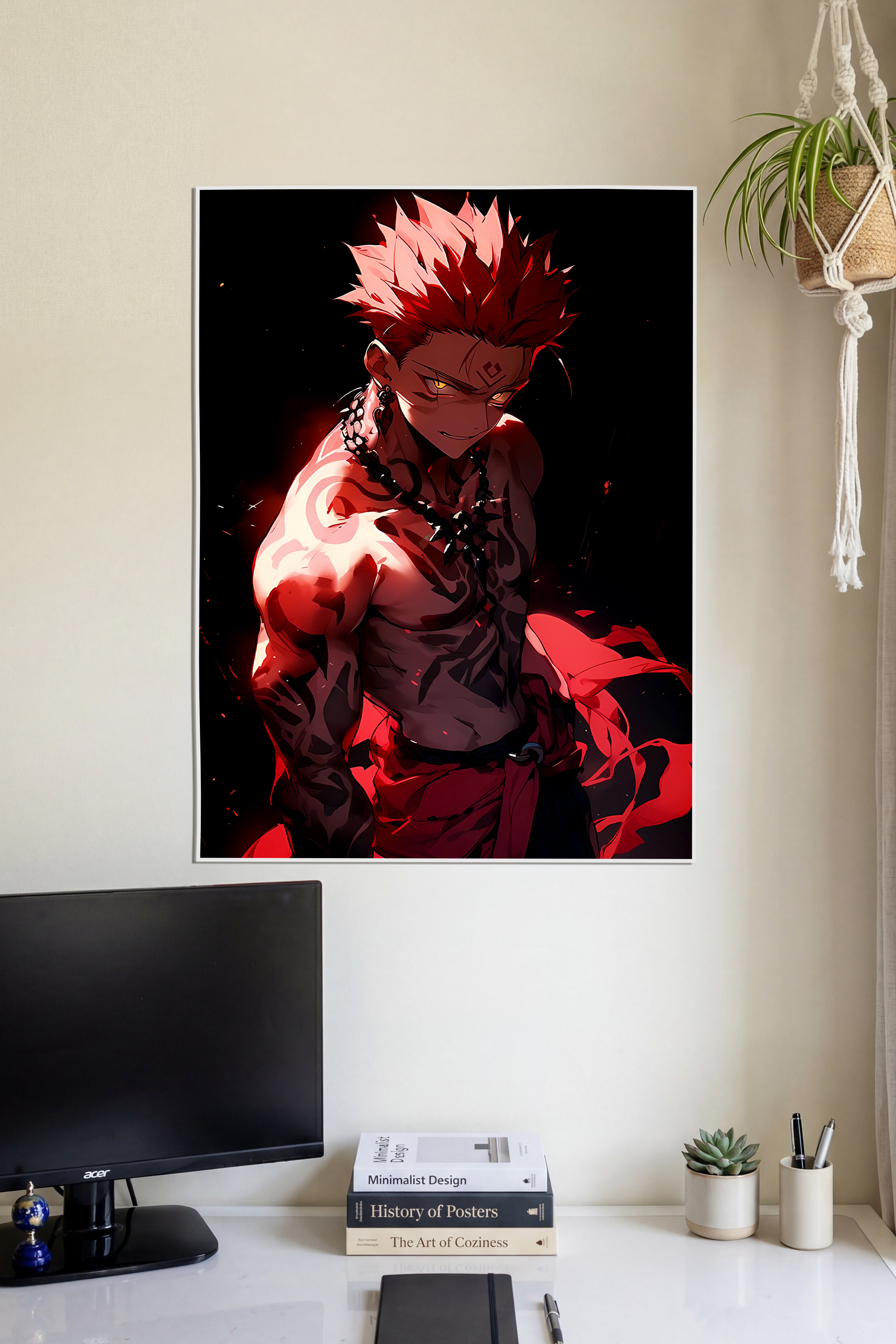 Sukuna Cursed Aura Poster | Anime Wall Art