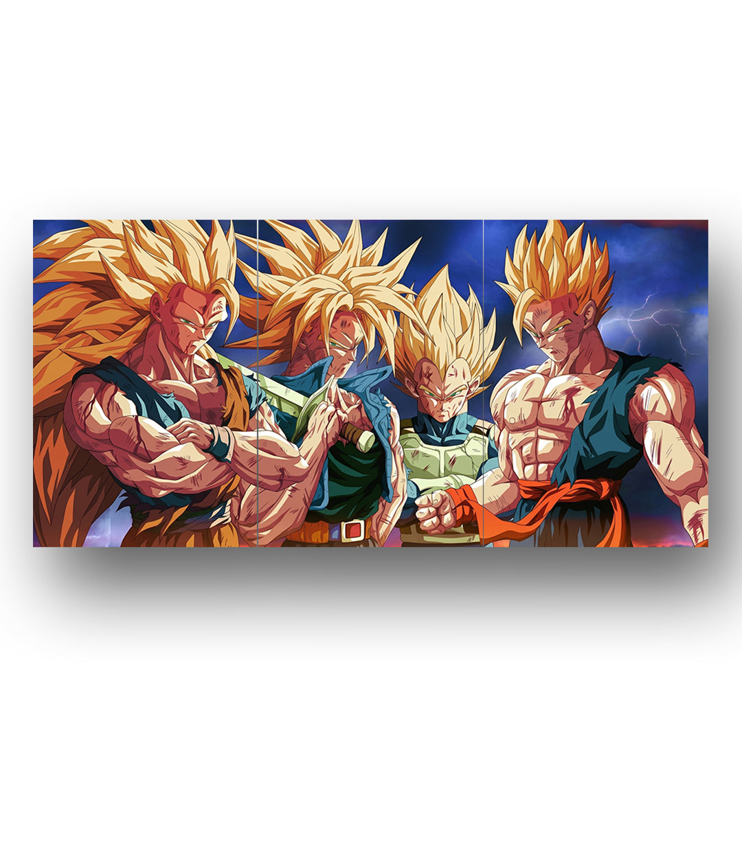 Super Saiyan Evolution | Dragon Ball | 3 Panel Wall Art