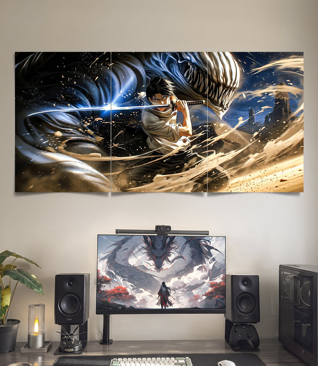 Yuta Okkotsu Curse Spirit | Jujutsu Kaisen | 3 Panel Wall Art