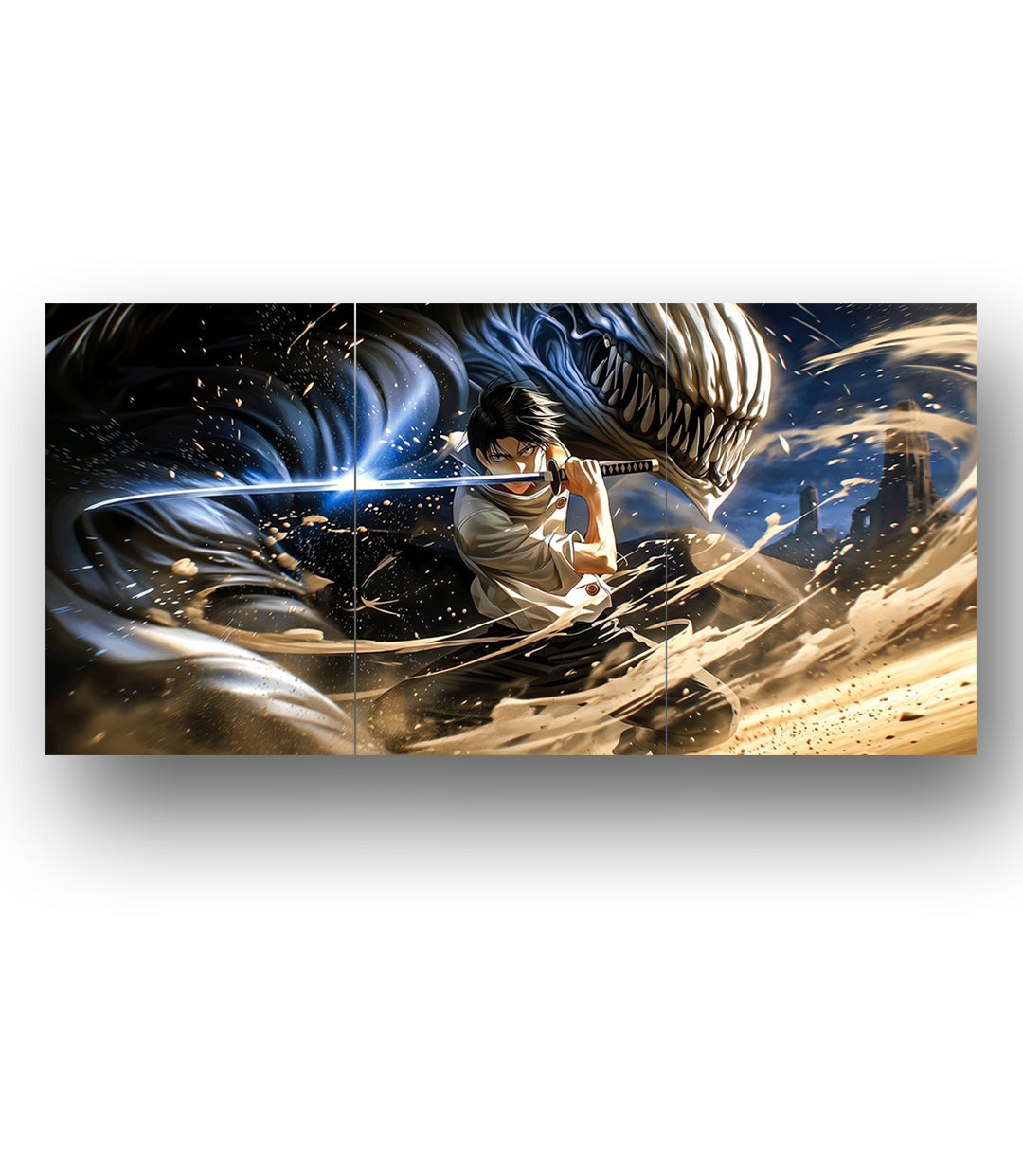 Yuta Okkotsu Curse Spirit | Jujutsu Kaisen | 3 Panel Wall Art