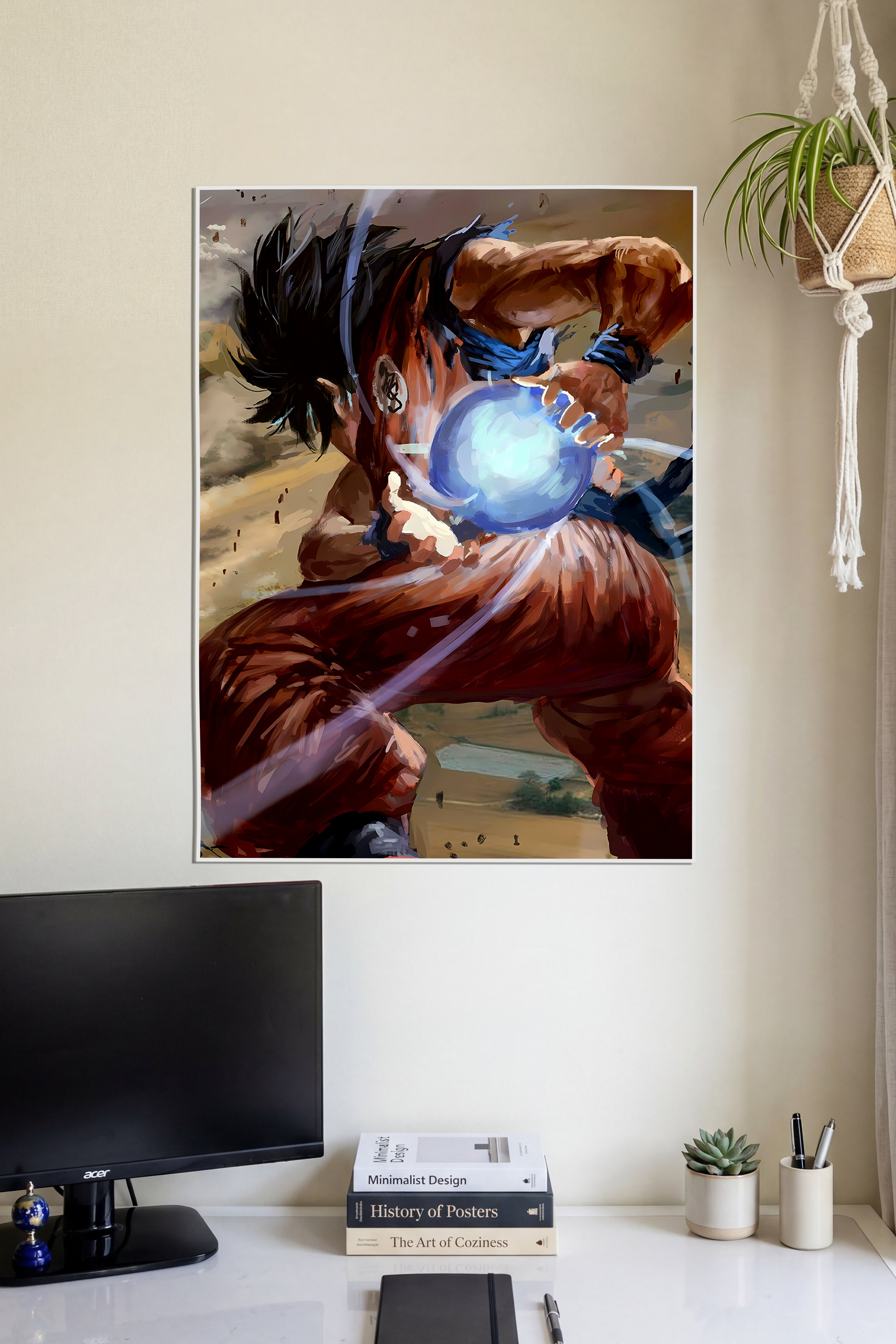 Goku Kamehameha Poster | Anime Wall Art